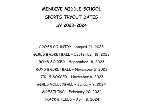 Mendive Sports Tryout